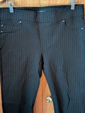 Liverpool Jeans Company Black Skinny Jeans with Subtle Tone-on-Tone Pattern